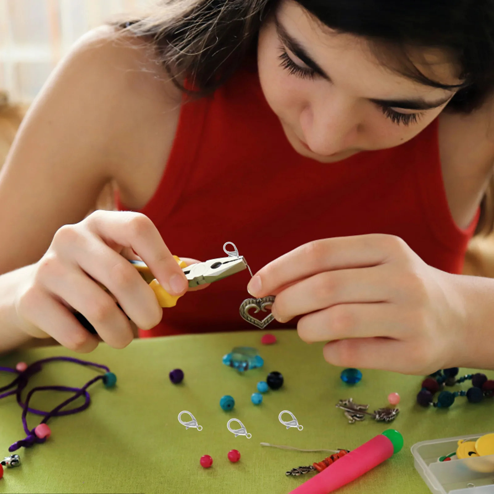 50 Pcs Jewelry Accessories Bracelet Clasp for Multiple Necklaces Clasps Zinc Alloy Connector
50 Pcs Jewelry Accessories Bracelet Clasp for Multiple Necklaces Clasps Zinc Alloy Connector