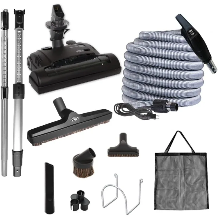 Central Vacuum Carpet Deluxe Kit, 30ft ON/Off High-Voltage Hose with Pigtail, Deluxe 6 Adjustable Height Electric Carpet Beater
Central Vacuum Carpet Deluxe Kit, 30ft ON/Off High-Voltage Hose with Pigtail, Deluxe 6 Adjustable Height Electric Carpet Beater