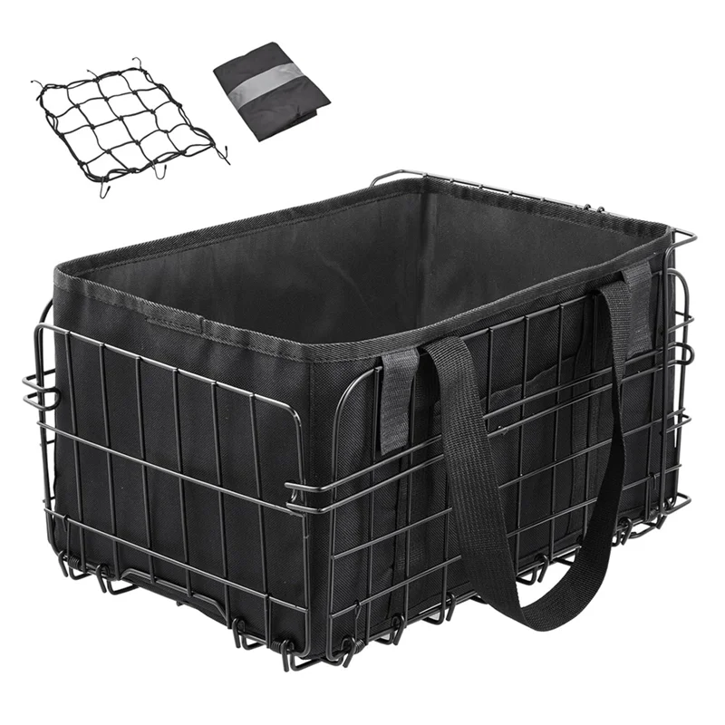 AC22-Bike Basket Front/Back, Folding Bike Basket Folding Bike Basket With Detachable Lining Bag For Quick Bike Basket
AC22-Bike Basket Front/Back, Folding Bike Basket Folding Bike Basket With Detachable Lining Bag For Quick Bike Basket