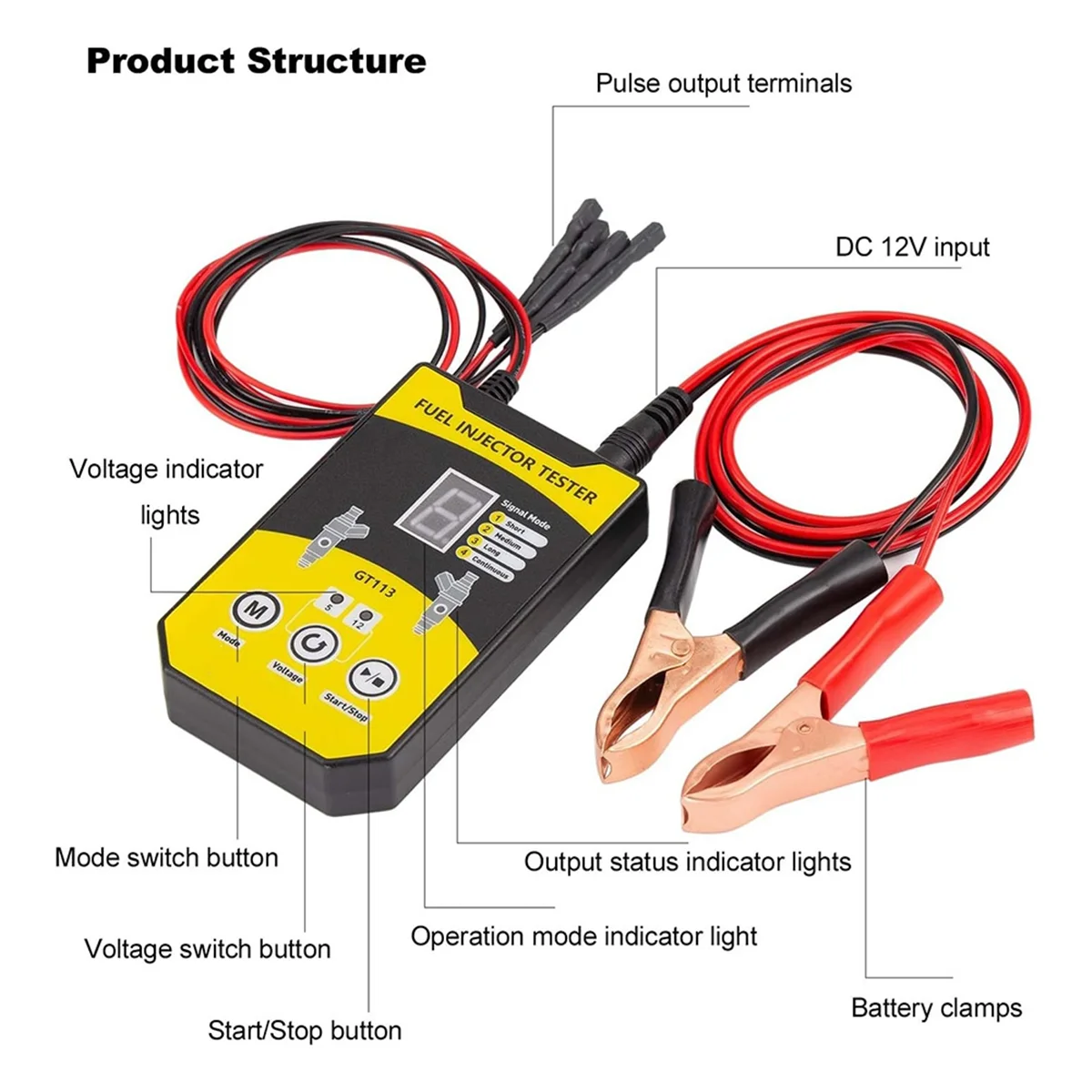 A002 Fuel Injector Tester Cleaner Kit, 8 Pulse Modes Injector Tester 6 Size Cleaning Adapters 12V/5V Output Power Drive
A002 Fuel Injector Tester Cleaner Kit, 8 Pulse Modes Injector Tester 6 Size Cleaning Adapters 12V/5V Output Power Drive