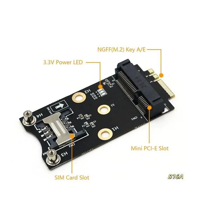 2X адаптер Wi-Fi M.2 Mini PCIE Беспроводная сетевая карта к M2 NGFF Key A + E Подъемник Wi-Fi-карты со слотом для SIM-карты
2X адаптер Wi-Fi M.2 Mini PCIE Беспроводная сетевая карта к M2 NGFF Key A + E Подъемник Wi-Fi-карты со слотом для SIM-карты