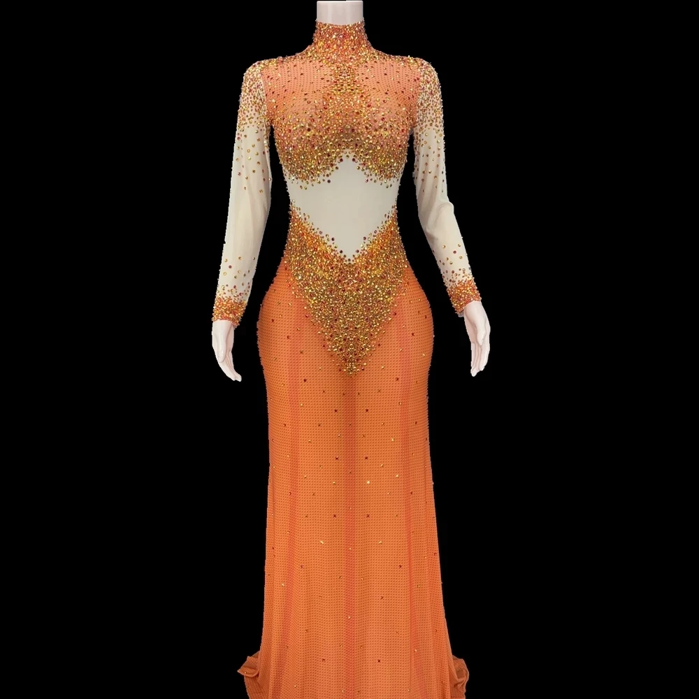 Luxury Stone Evening Prom Party Dress See through Transparent Dress Birthday Celebrate Gown costume
Luxury Stone Evening Prom Party Dress See through Transparent Dress Birthday Celebrate Gown costume