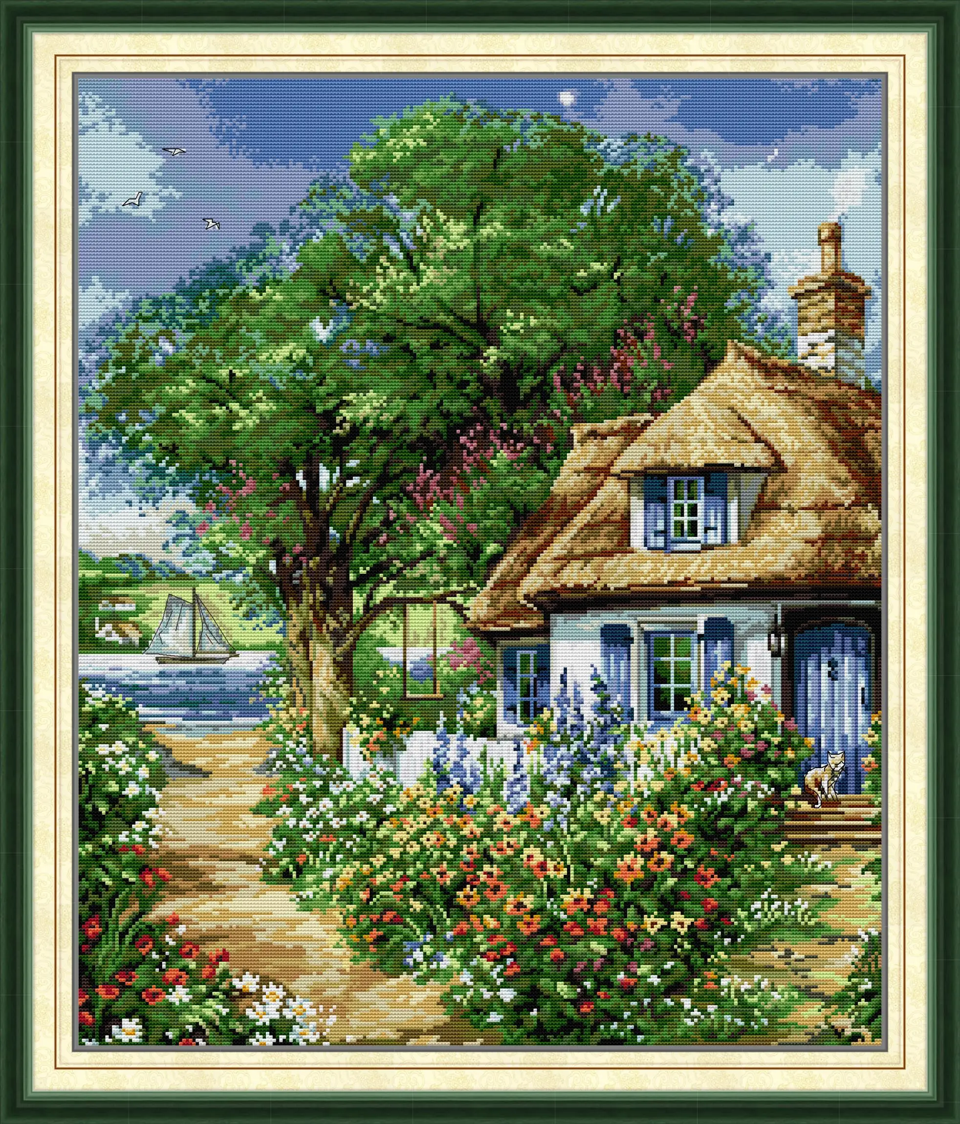 Maydear Full Cross Stitch Kit,11CT/14CT/16CT/9CT Aida Fabric,DMC Threads Sewing Pattern Embroidery Set-Riverside Hut
Maydear Full Cross Stitch Kit,11CT/14CT/16CT/9CT Aida Fabric,DMC Threads Sewing Pattern Embroidery Set-Riverside Hut