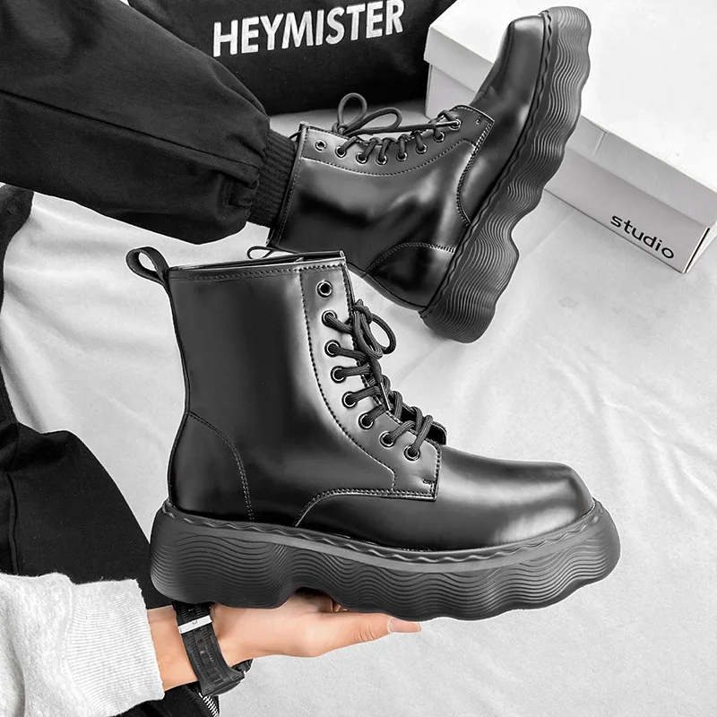 men luxury fashion original leather boots lace-up platform shoes cowboy spring autumn boot black white cool motorcycle botas man
men luxury fashion original leather boots lace-up platform shoes cowboy spring autumn boot black white cool motorcycle botas man