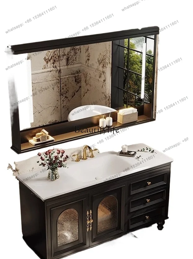 D30French retro oak floor-to-ceiling bathroom cabinet combination American bathroom washbasin washbasin bathroom cabinet
D30French retro oak floor-to-ceiling bathroom cabinet combination American bathroom washbasin washbasin bathroom cabinet