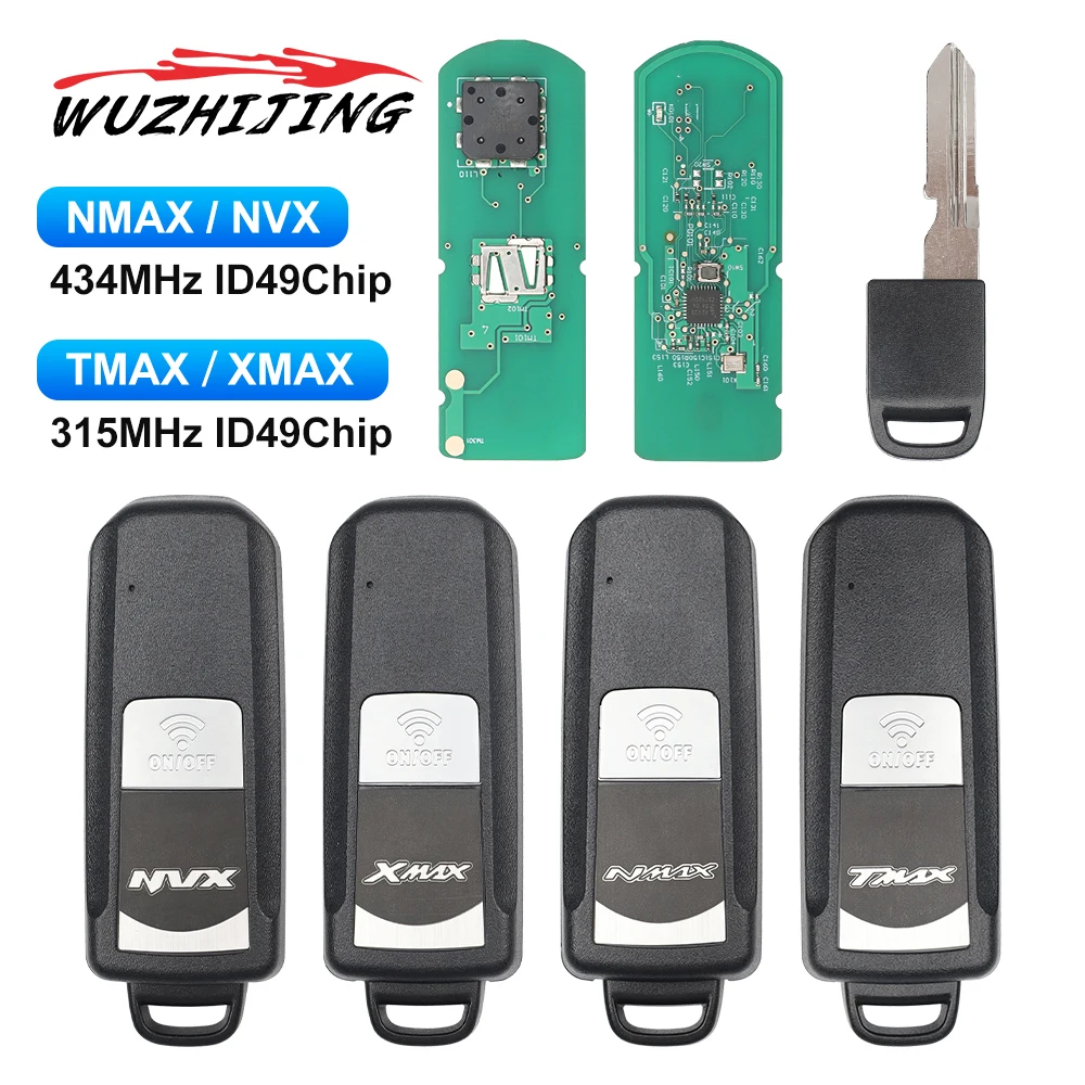 WUZHIJING 315/433.92MHz ID49 Chip Motorcycle Remote Key For YAMAHA TMAX-530 TMAX-560 NMAX XMAX NVX 2016-2021 Year Smart key
WUZHIJING 315/433.92MHz ID49 Chip Motorcycle Remote Key For YAMAHA TMAX-530 TMAX-560 NMAX XMAX NVX 2016-2021 Year Smart key