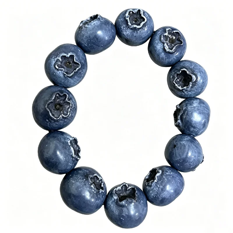 Cute Realistic Blueberry Beaded Bracelet Handmade Fruit Elastic Bangle Quirky Kawaii Jewelry for Women Girls Birthday Party Gift
Cute Realistic Blueberry Beaded Bracelet Handmade Fruit Elastic Bangle Quirky Kawaii Jewelry for Women Girls Birthday Party Gift