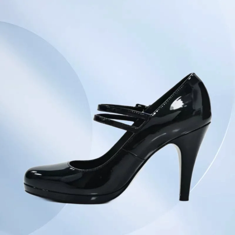 Spring New Round Head Shallow Mouth Black Lacquer Leather Mary Jane Single Shoes Banquet Dress Stiletto High Heels Women's Shoes
Spring New Round Head Shallow Mouth Black Lacquer Leather Mary Jane Single Shoes Banquet Dress Stiletto High Heels Women's Shoes