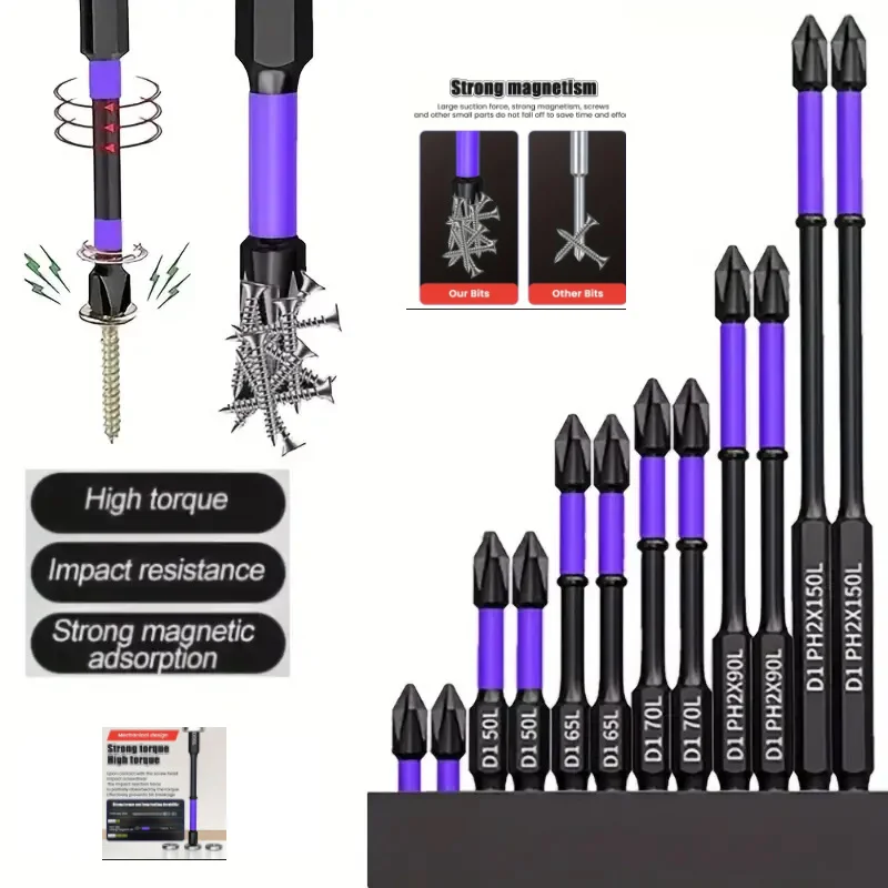 Набор из 12 магнитных насадок для отвертки с крестообразным шлицем, шпиндель 1/4 дюйма, для электроинструмента, для домашнего ремонта
Набор из 12 магнитных насадок для отвертки с крестообразным шлицем, шпиндель 1/4 дюйма, для электроинструмента, для домашнего ремонта