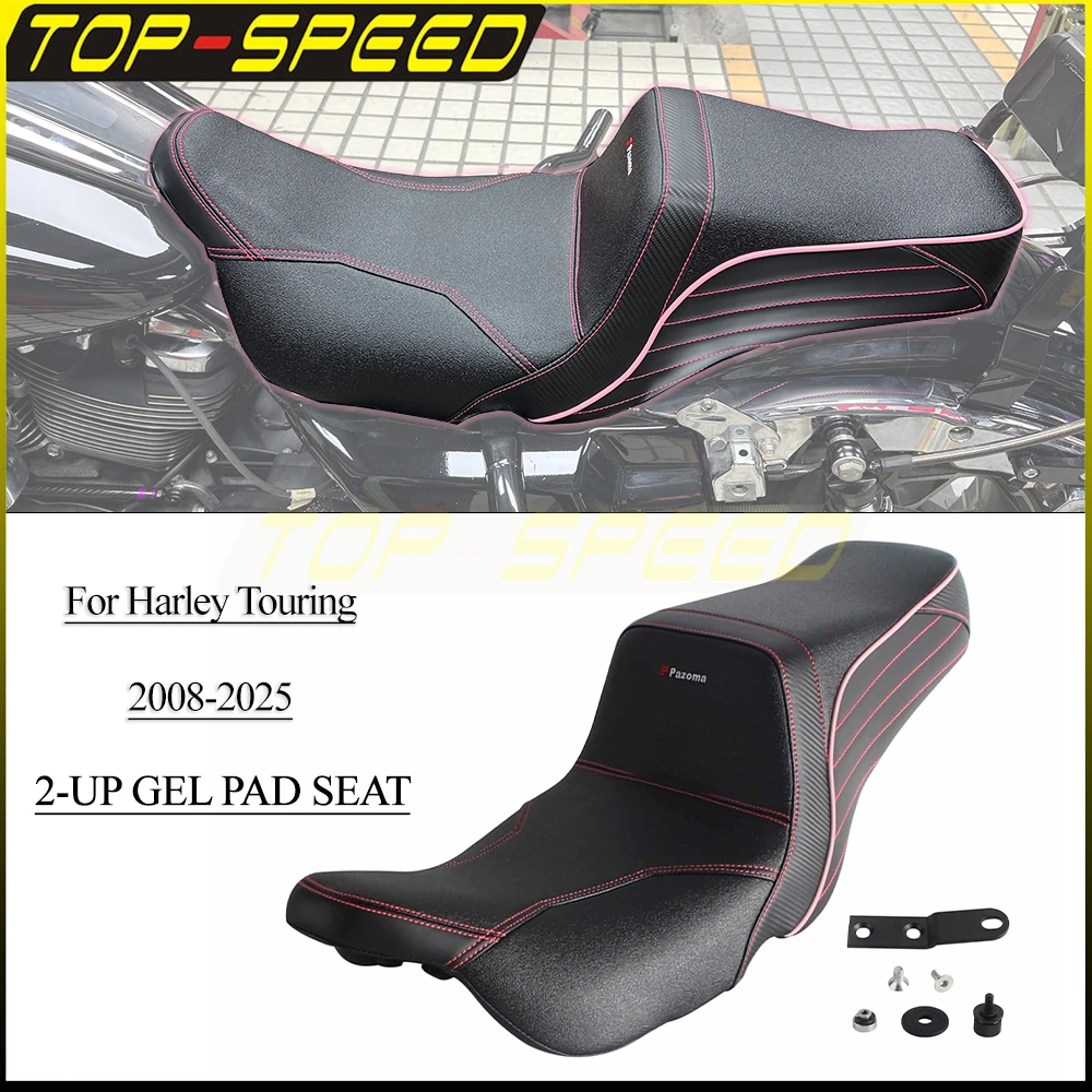 Motorcycle Two-Up Seat Front Rear Driver Passenger Cushions Seat For Harley Touring Electra Street Glide Road King FLTRX 2008-25
Motorcycle Two-Up Seat Front Rear Driver Passenger Cushions Seat For Harley Touring Electra Street Glide Road King FLTRX 2008-25