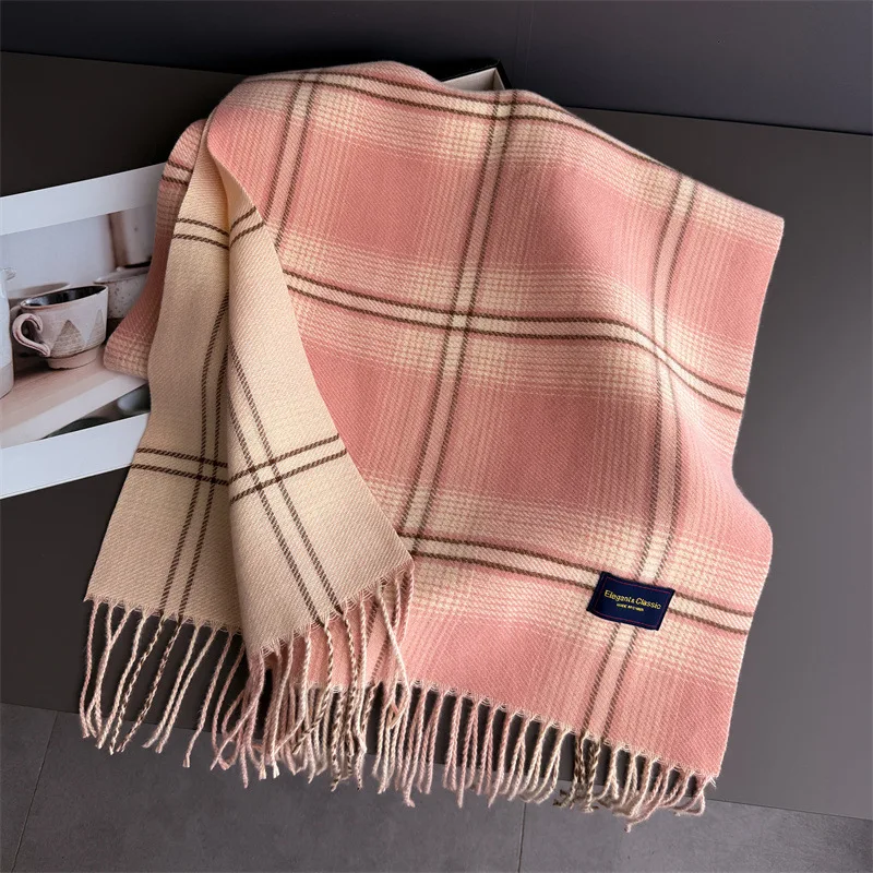 53*200cm Classics Stripe Plaid Designer Winter Warm Scarf Imitation Cashmere Women Shawl Blanket Wrap Pashmina Tassel Lady
53*200cm Classics Stripe Plaid Designer Winter Warm Scarf Imitation Cashmere Women Shawl Blanket Wrap Pashmina Tassel Lady