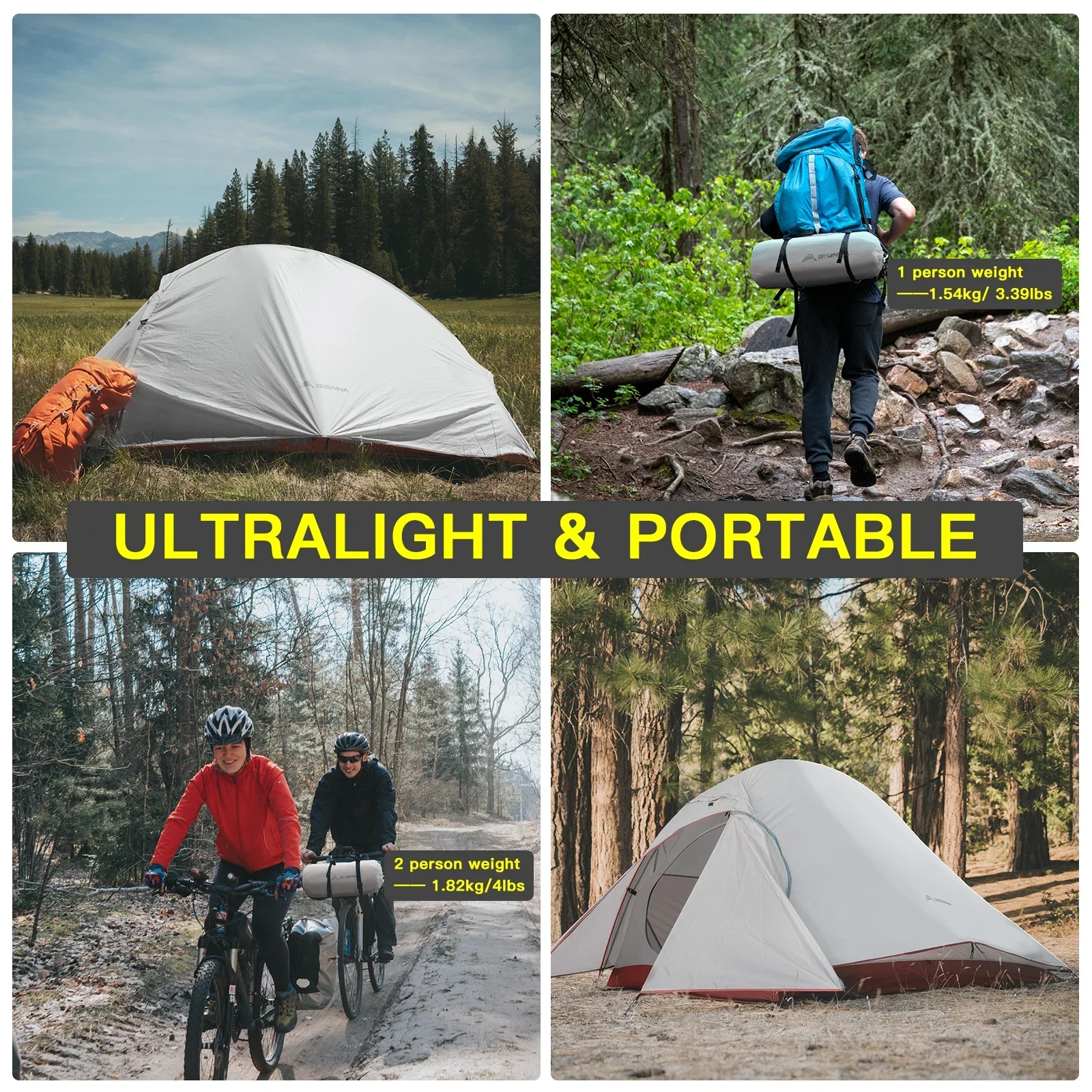 BSWolf Ultralight Camping Backpack Tent 20D Nylon Waterproof Outdoor Hiking Travel Tent Cycling Tent 1-2 person
BSWolf Ultralight Camping Backpack Tent 20D Nylon Waterproof Outdoor Hiking Travel Tent Cycling Tent 1-2 person