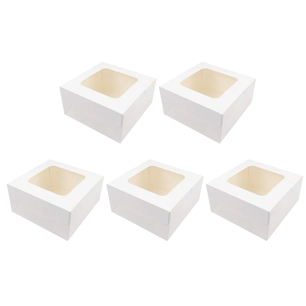 5 Pcs Pastry Box Cake Boxes with Clear Window Container Paper Dessert Packing Bakery
5 Pcs Pastry Box Cake Boxes with Clear Window Container Paper Dessert Packing Bakery