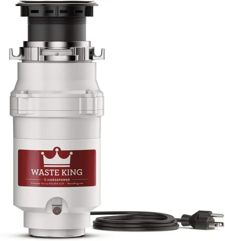 Waste King 1/2 HP Garbage Disposal with Power Cord for Kitchen Sink Food Waste, L-1001
Waste King 1/2 HP Garbage Disposal with Power Cord for Kitchen Sink Food Waste, L-1001