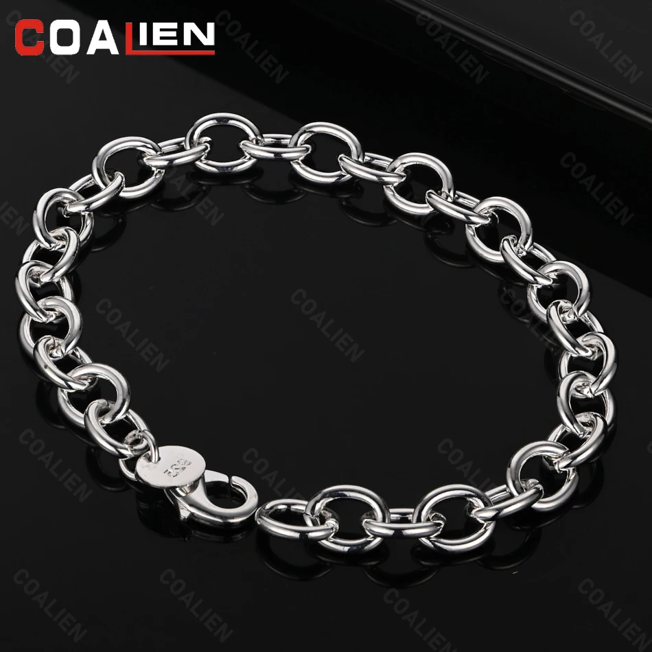 COALIEN 925 Sterling Silver Chain Bracelet Woman Charm Holiday Gift Party Wedding Jewelry
COALIEN 925 Sterling Silver Chain Bracelet Woman Charm Holiday Gift Party Wedding Jewelry