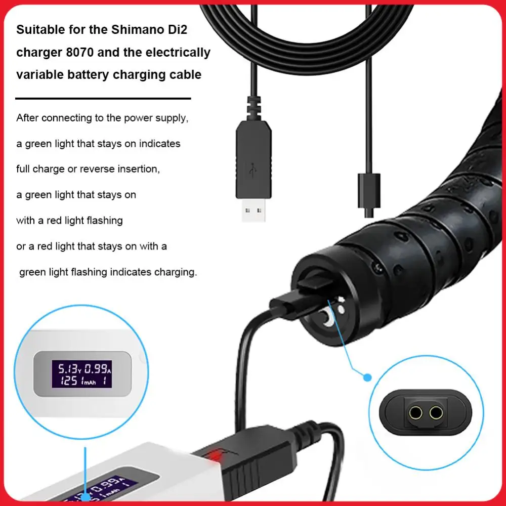 Di2 11-Speed Charger Cable Line USB Charging Cord Battery Charger Cord for 8070
Di2 11-Speed Charger Cable Line USB Charging Cord Battery Charger Cord for 8070