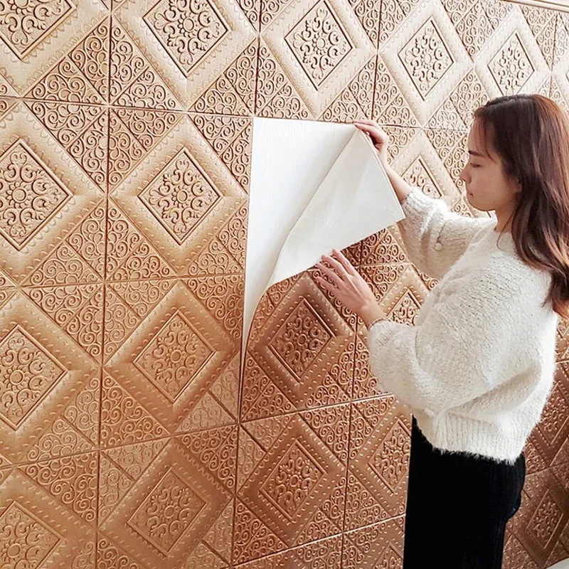 70*70cm Ceiling Home Decoration Convenient Self-adhesive Wallpaper No Trace Waterproof Foam Brick 3D Decoration Convenience
70*70cm Ceiling Home Decoration Convenient Self-adhesive Wallpaper No Trace Waterproof Foam Brick 3D Decoration Convenience