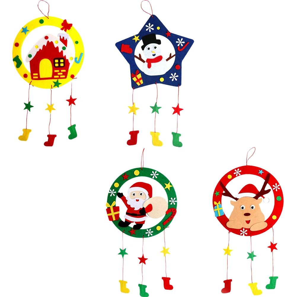 4 set Kids DIY Kit 4 Sets Non-woven Fabric Cartoon Xmas Crafts Kids Diy Wreath Material Supplies Easy Make Educational Toy Gifts
4 set Kids DIY Kit 4 Sets Non-woven Fabric Cartoon Xmas Crafts Kids Diy Wreath Material Supplies Easy Make Educational Toy Gifts