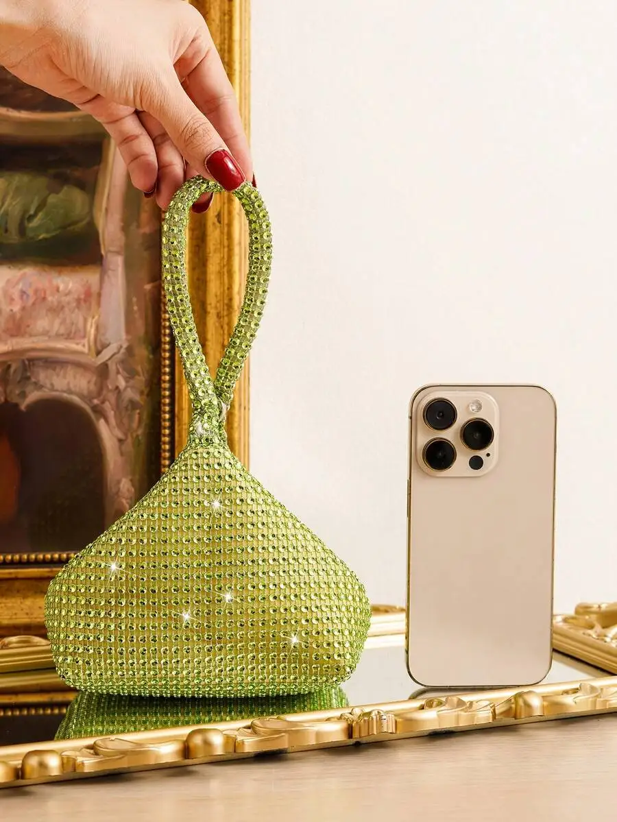 Mini Rhinestone Clutch Bag Unique Shape Party Wristlet Handbag For Women
Mini Rhinestone Clutch Bag Unique Shape Party Wristlet Handbag For Women