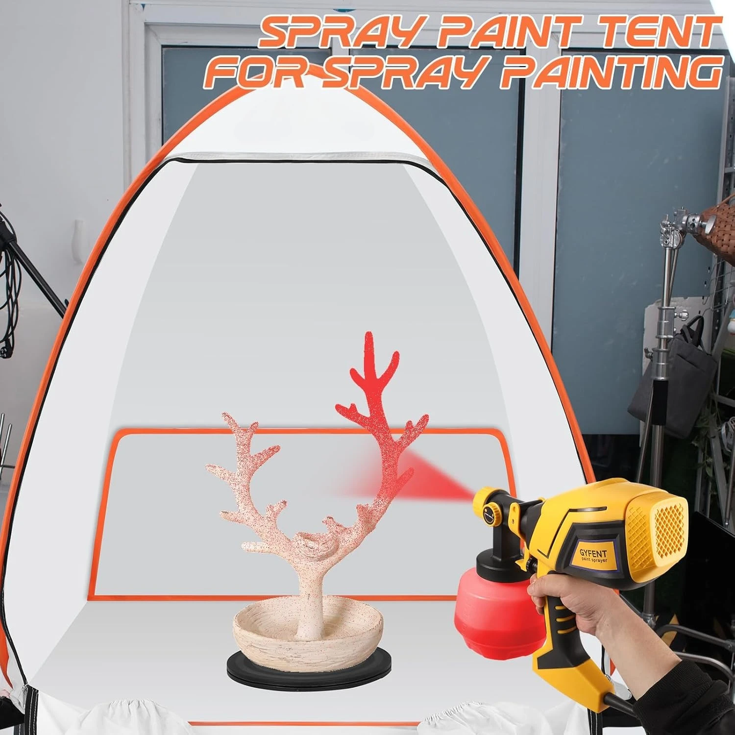 Portable Pop-Up Painting Tent Spray Booth, Lightweight Paint Shelter for Furniture, Car Parts and Hobby Craft Works
Portable Pop-Up Painting Tent Spray Booth, Lightweight Paint Shelter for Furniture, Car Parts and Hobby Craft Works