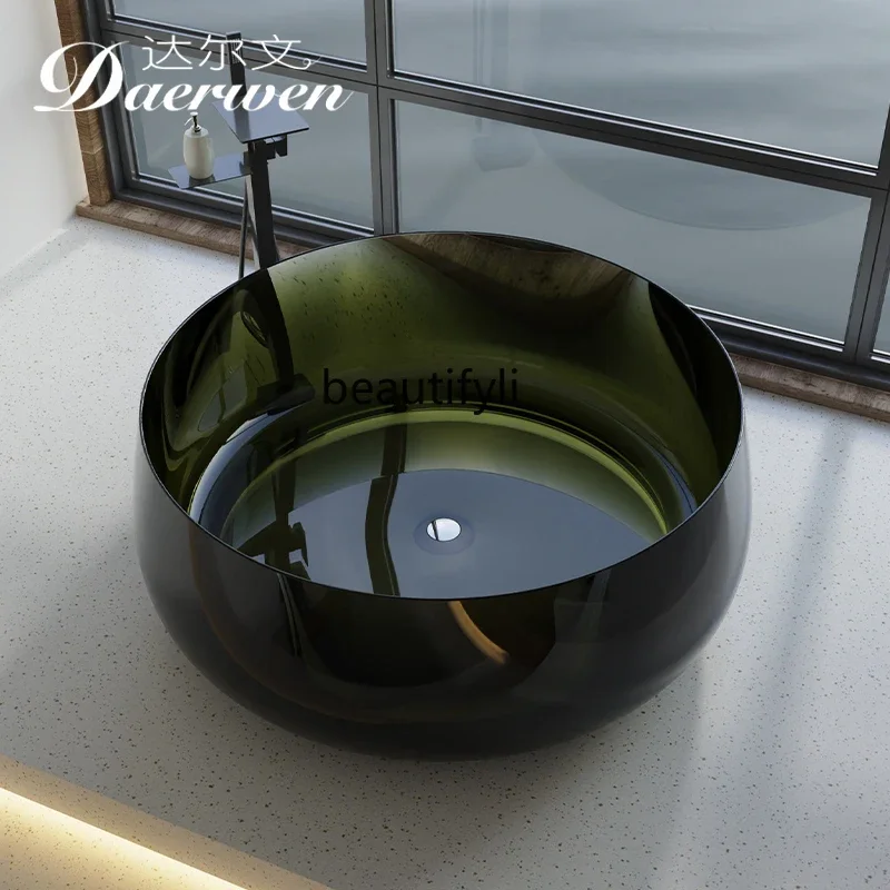 ABathtub Transparent resin crystal round bathtub Integrated molding household bathtub Hotel
ABathtub Transparent resin crystal round bathtub Integrated molding household bathtub Hotel