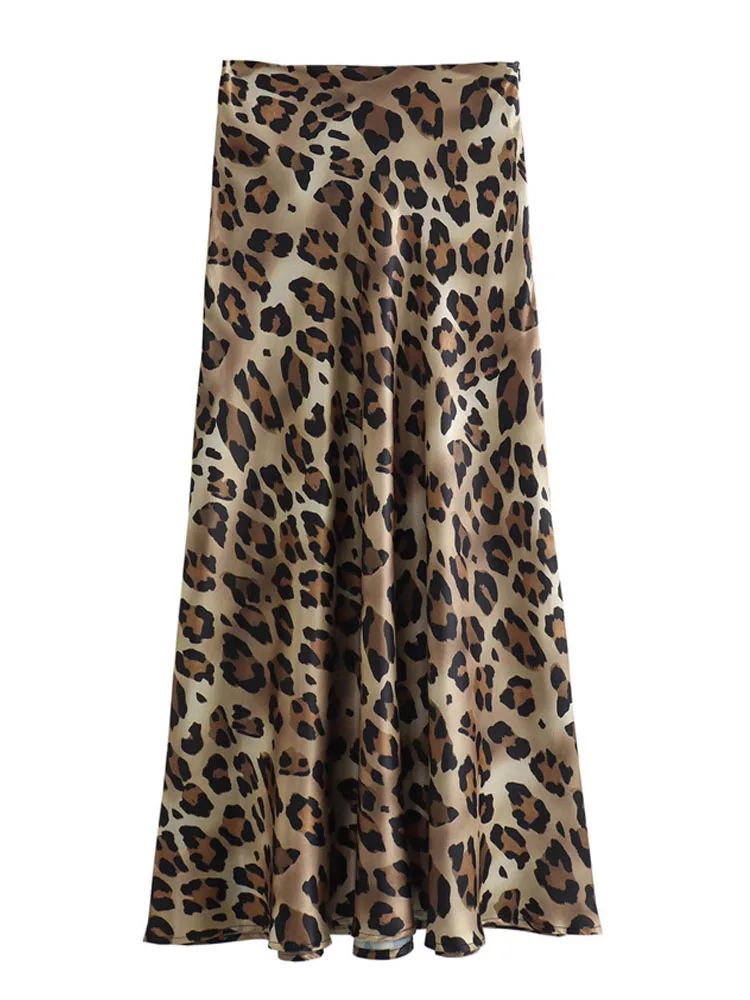 2024 Vintage Women's Leopard Print Satin Skirt Female Summer High Waist Midi Skirt Woman Fashion Elegant Long Skirts
2024 Vintage Women's Leopard Print Satin Skirt Female Summer High Waist Midi Skirt Woman Fashion Elegant Long Skirts