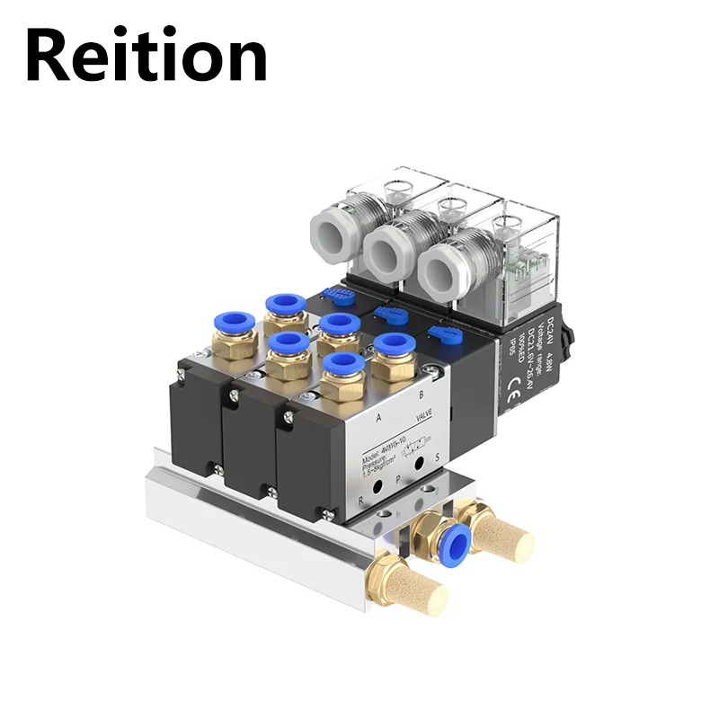 2/3/4 Way 4V310-10 12/24V DC 110/220V AC Multi Option Pneumatic Solenoid Valve Block With Muffler Fitting Base Manifold
2/3/4 Way 4V310-10 12/24V DC 110/220V AC Multi Option Pneumatic Solenoid Valve Block With Muffler Fitting Base Manifold 