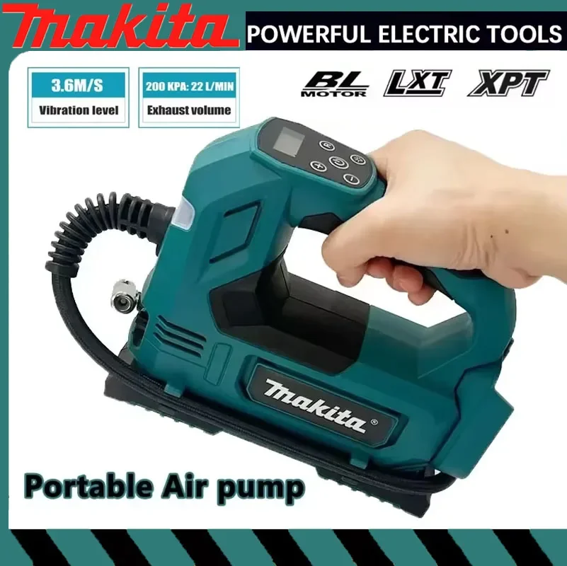 Автоматический беспроводной электрический насос Makita для накачивания шин, портативный воздушный компрессор для автомобиля и мотоцикла
Автоматический беспроводной электрический насос Makita для накачивания шин, портативный воздушный компрессор для автомобиля и мотоцикла