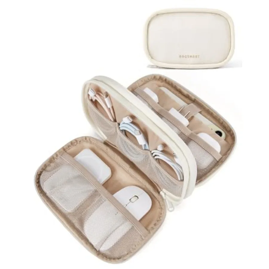 Electronics Organizer Travel Case, Cord Organizer for Women, Travel Cable Bag Beige
Electronics Organizer Travel Case, Cord Organizer for Women, Travel Cable Bag Beige