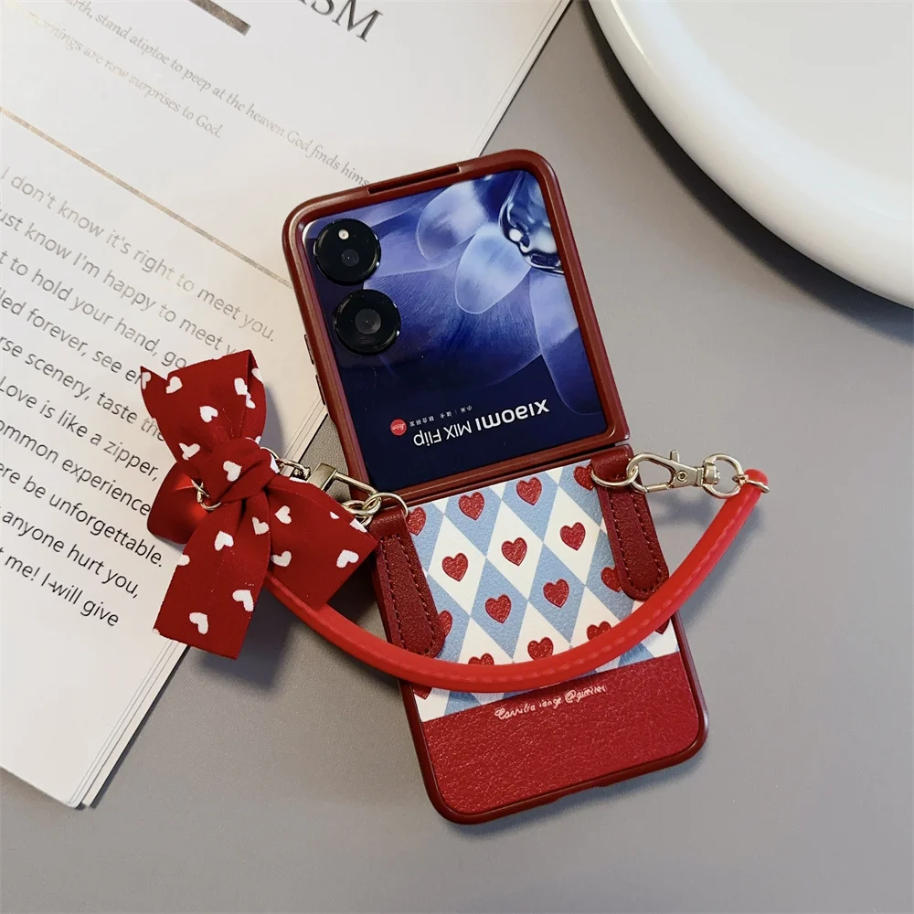 Bow Pendant Phone Case For XiaoMi Mix Flip Hand Strap Protective PC Hard Shell Back Cover
Bow Pendant Phone Case For XiaoMi Mix Flip Hand Strap Protective PC Hard Shell Back Cover