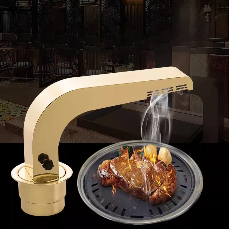 BBQ Smoke Exhaust Pipe Stainless Steel Elbow Downward Vent Fan Extractor System with Small Blower for Grill Kitchen Restaurant
BBQ Smoke Exhaust Pipe Stainless Steel Elbow Downward Vent Fan Extractor System with Small Blower for Grill Kitchen Restaurant