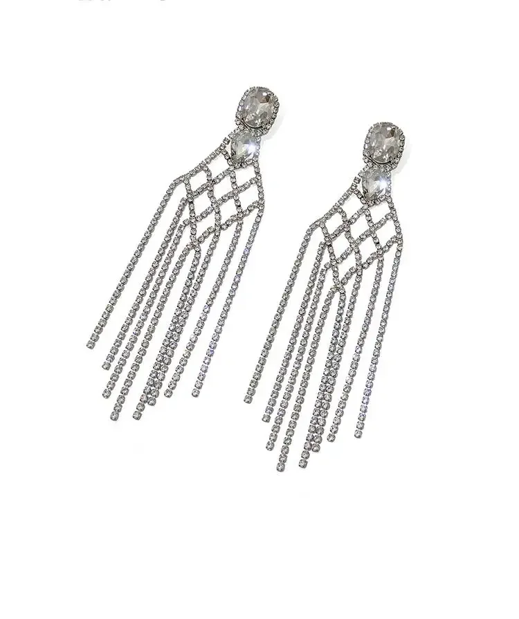 Simple Long Tassel Earrings Artificial Rhinestone Earrings 2024 Vacation Style Elegant Earrings Birthday Gift Wedding Decoration
Simple Long Tassel Earrings Artificial Rhinestone Earrings 2024 Vacation Style Elegant Earrings Birthday Gift Wedding Decoration