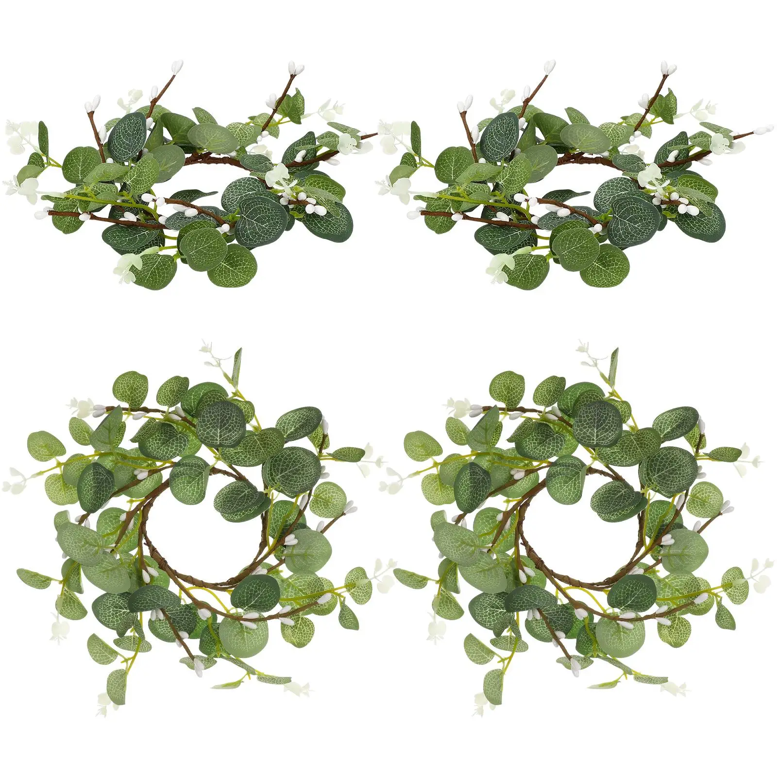 4Pcs Eucalyptus Wreath Rings Realistic Leaves 8cm Table Decor Small Wreath for Party Photos Projects
4Pcs Eucalyptus Wreath Rings Realistic Leaves 8cm Table Decor Small Wreath for Party Photos Projects
