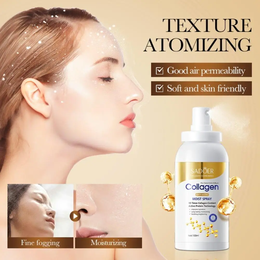 SADOER Collagen Moisturizing Facial Spray Portable Anti-Wrinkle Refreshing Toner for Daily Travel Skin Care
SADOER Collagen Moisturizing Facial Spray Portable Anti-Wrinkle Refreshing Toner for Daily Travel Skin Care