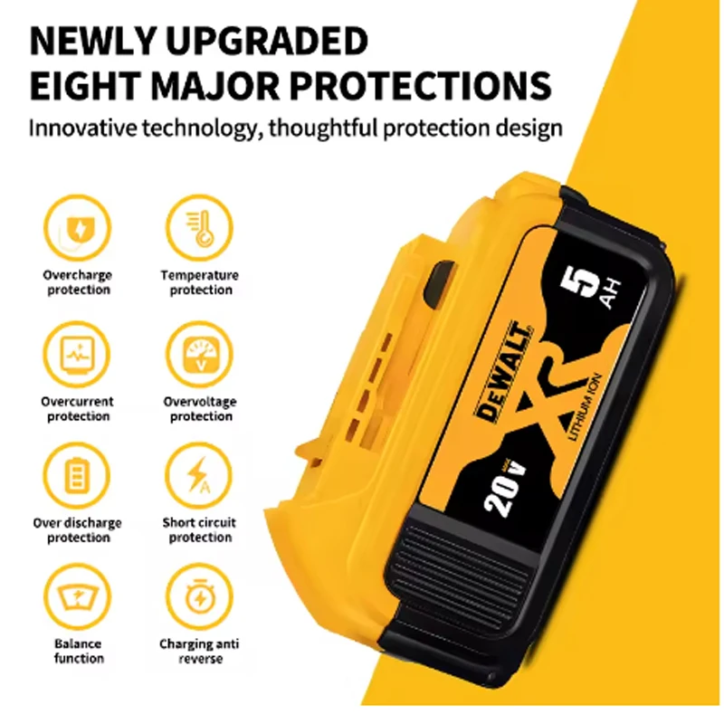 DEWALT original 20V, 6AH, DCB115, DCB118 DCB206 battery charger, fast charging, lithium battery, tool battery
DEWALT original 20V, 6AH, DCB115, DCB118 DCB206 battery charger, fast charging, lithium battery, tool battery