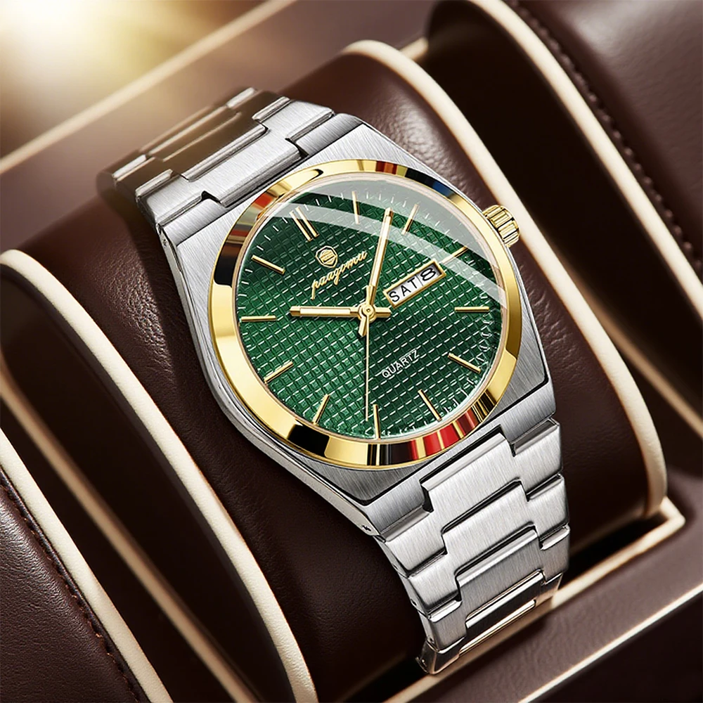 PAAZOMU Роскошные спортивные мужские часы Военные водонепроницаемые светящиеся мужские часы с датой недели Кварцевые мужские часы из нержавеющей стали Мужские часы
PAAZOMU Роскошные спортивные мужские часы Военные водонепроницаемые светящиеся мужские часы с датой недели Кварцевые мужские часы из нержавеющей стали Мужские часы