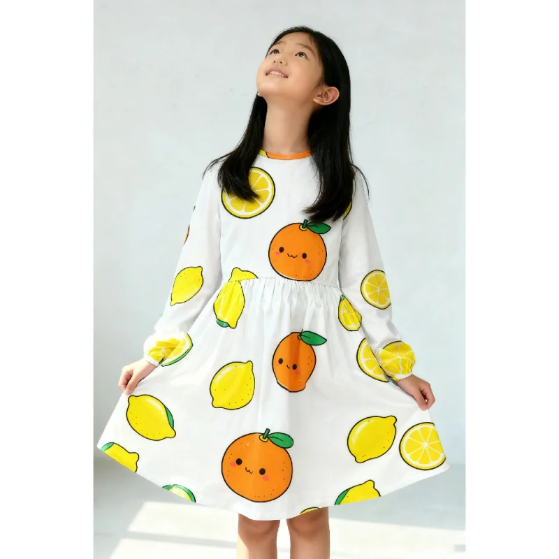 2025 Cute Cartoon Lemon and Orange Print Long - sleeved Girls' Dress, Casual Loose Children's Medium - long Dress
2025 Cute Cartoon Lemon and Orange Print Long - sleeved Girls' Dress, Casual Loose Children's Medium - long Dress
