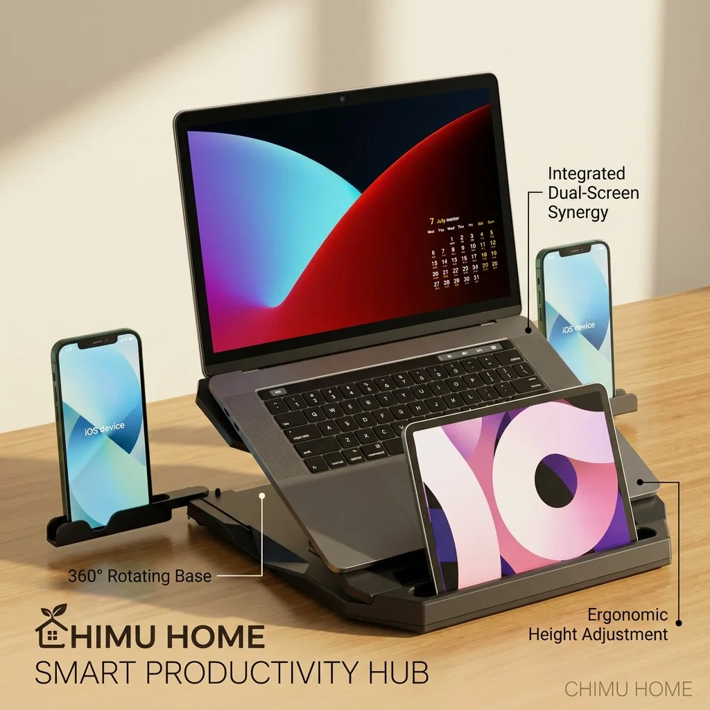 【CHIMU HOME】Smart Productivity Hub 360 Rotating Laptop Stand 20 Angle Levels Ergonomic Height Adjustable for 10-17 inch Notebook
【CHIMU HOME】Smart Productivity Hub 360 Rotating Laptop Stand 20 Angle Levels Ergonomic Height Adjustable for 10-17 inch Notebook