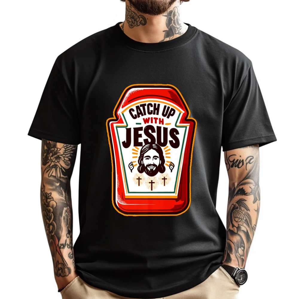 Catch Up With Jesus Ketchup With Jesus Christian Mens Clothing Plus Size Christmas Shirt Printed Graphic Tees
Catch Up With Jesus Ketchup With Jesus Christian Mens Clothing Plus Size Christmas Shirt Printed Graphic Tees