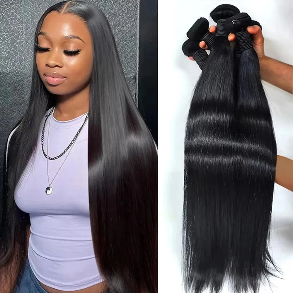 YKB Straight 100% Human Hair Bundles 12A 40 Inch Double Weft Extensions 3 4 Bundles Natural Color For Black Women Remy Brazilian
YKB Straight 100% Human Hair Bundles 12A 40 Inch Double Weft Extensions 3 4 Bundles Natural Color For Black Women Remy Brazilian