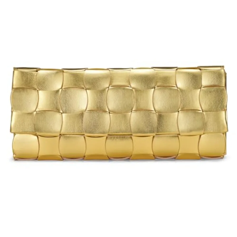 Evening clutch purse for formal events, weddings, and parties; PU leather material; black color; lightweight woven design with
Evening clutch purse for formal events, weddings, and parties; PU leather material; black color; lightweight woven design with