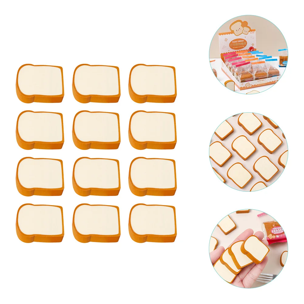 12pcs Cartoon Erasers Toast Shape Pencil Rubbers Portable School Supplies Writing Drawing Tools Adorable Food Stationery
12pcs Cartoon Erasers Toast Shape Pencil Rubbers Portable School Supplies Writing Drawing Tools Adorable Food Stationery