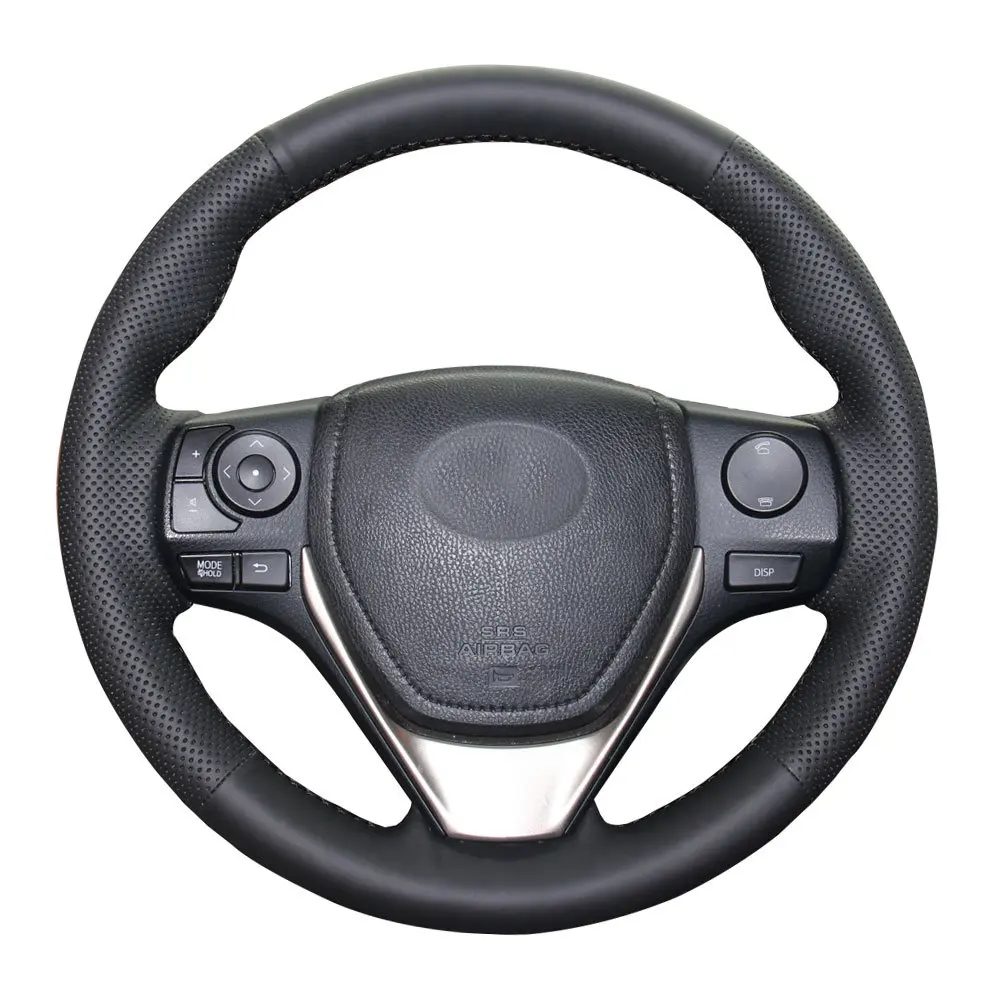 Custom Black Genuine Leather Steering Wheel Cover For Toyota Corolla 2014-2018 RAV4 2013-2018 15 Inch DIY
Custom Black Genuine Leather Steering Wheel Cover For Toyota Corolla 2014-2018 RAV4 2013-2018 15 Inch DIY