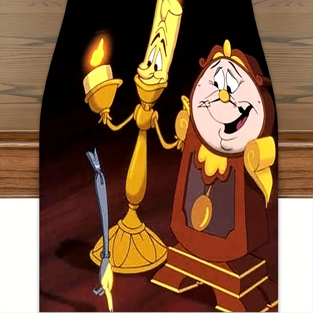 1 Piece Beauty and the Beast Table Runner - Lumiere and Cogsworth Cartoon Design, Suitable for Romantic Dinners, Weddings, Parties
1 Piece Beauty and the Beast Table Runner - Lumiere and Cogsworth Cartoon Design, Suitable for Romantic Dinners, Weddings, Parties