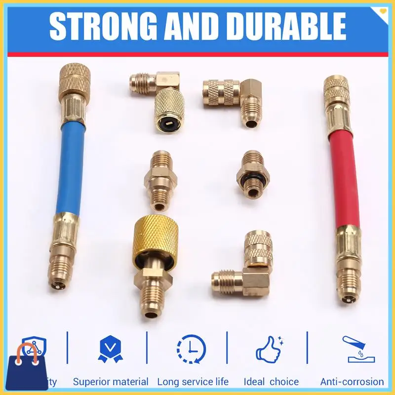 Efficient 8Pcs Car Air Conditioner Refrigeration R134A R12 Multi Purpose Converting Adapter Air Condition Adapters Connector
Efficient 8Pcs Car Air Conditioner Refrigeration R134A R12 Multi Purpose Converting Adapter Air Condition Adapters Connector
