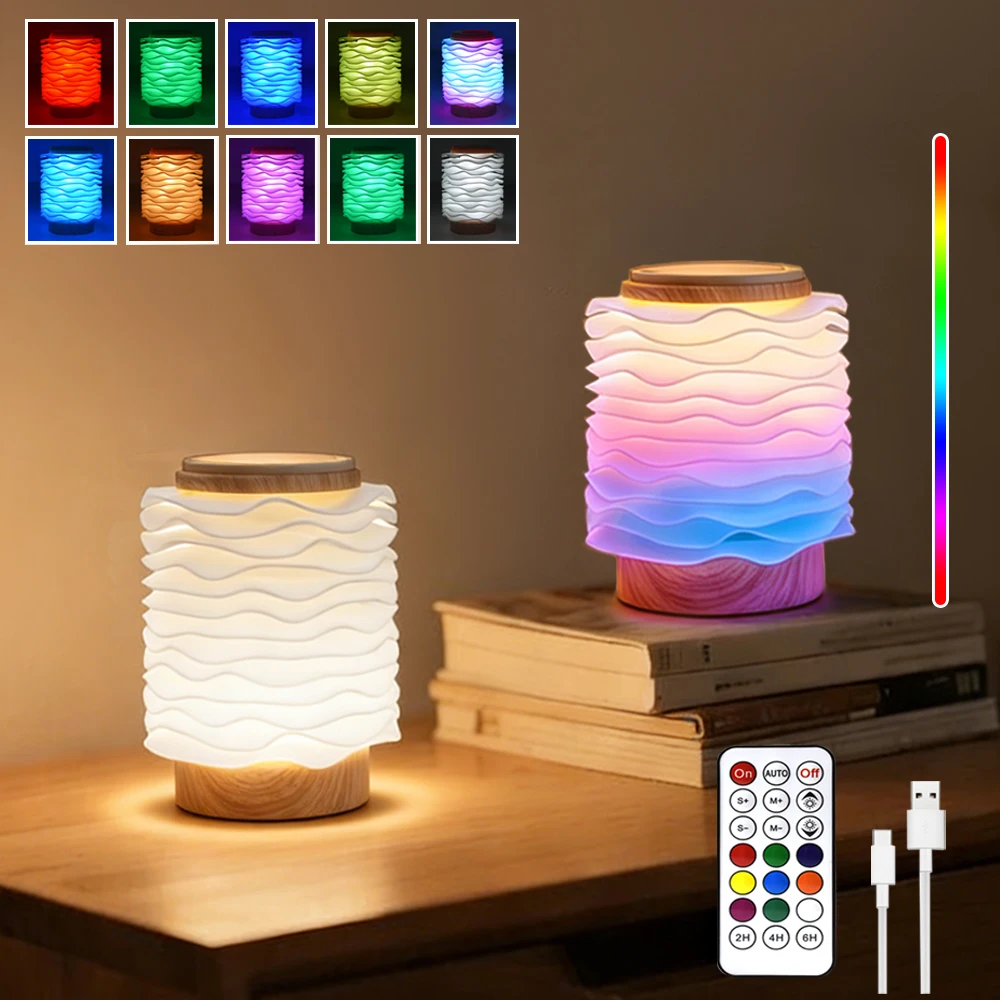 Creative Atmosphere Light RGB Colorful Remote Control Bedroom Bedside Lamp Decoration Touch Dimming Portable Night Light
Creative Atmosphere Light RGB Colorful Remote Control Bedroom Bedside Lamp Decoration Touch Dimming Portable Night Light