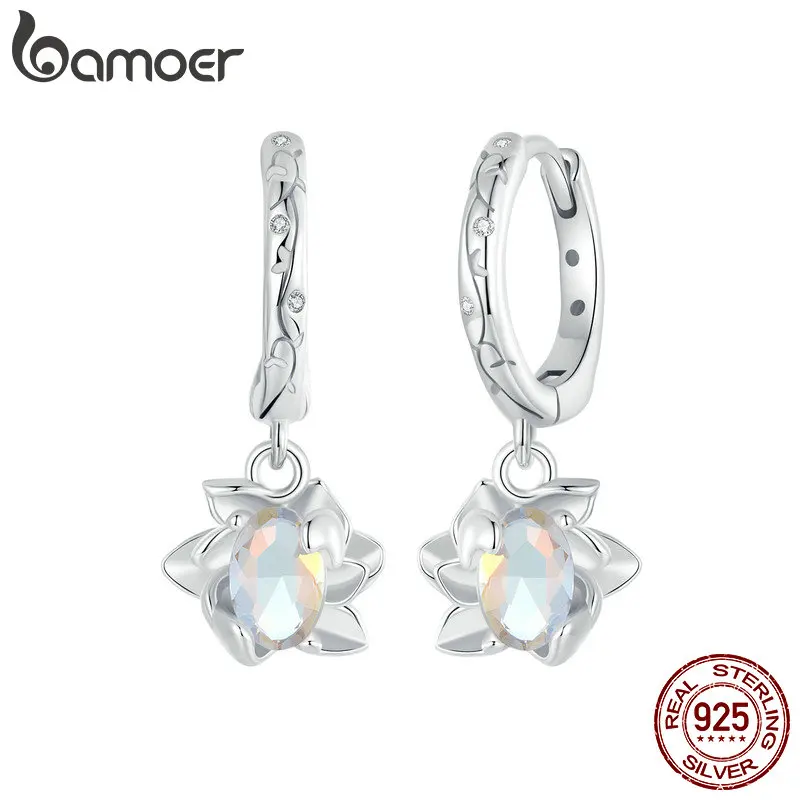 Bamoer 925 Sterling Silver Lotus Stud Earrings Buckles Animal Drop Earrings For Women Fine S925 Anniversary Jewelry 
Bamoer 925 Sterling Silver Lotus Stud Earrings Buckles Animal Drop Earrings For Women Fine S925 Anniversary Jewelry