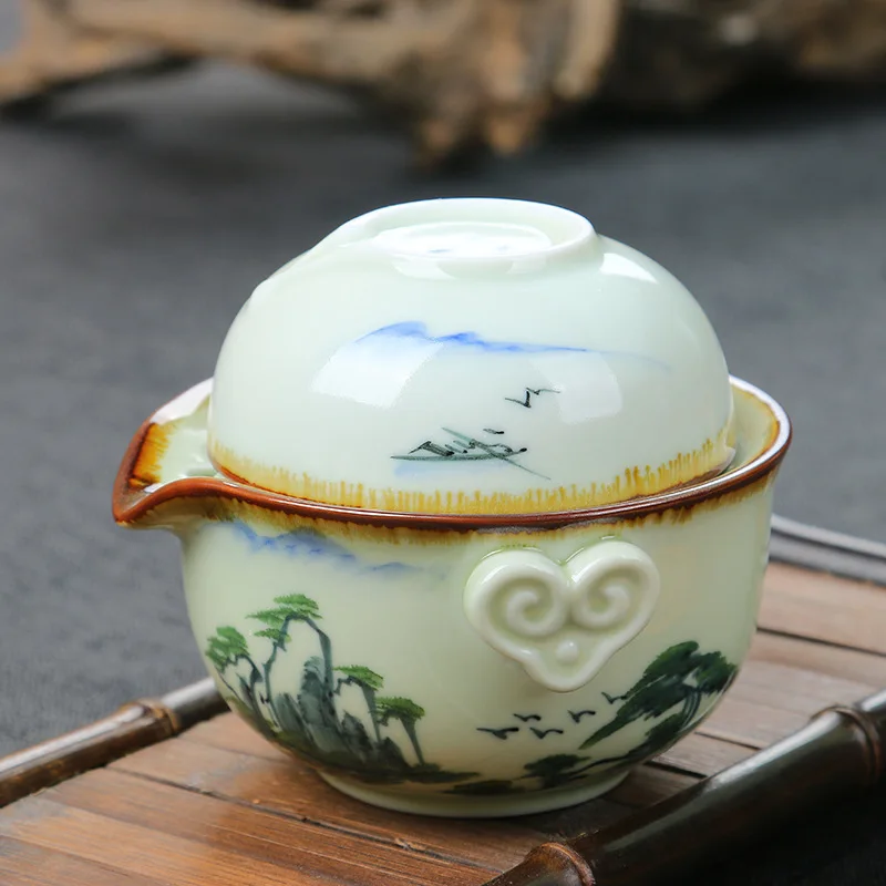 1 Pot 1 Cup Gaiwan Handpainted Porcelain Teapot Tea Cup Gaiwan Travel Tea Set Kungfu Teasets Quik Cup Teacup Ceramic Tea Pot
1 Pot 1 Cup Gaiwan Handpainted Porcelain Teapot Tea Cup Gaiwan Travel Tea Set Kungfu Teasets Quik Cup Teacup Ceramic Tea Pot