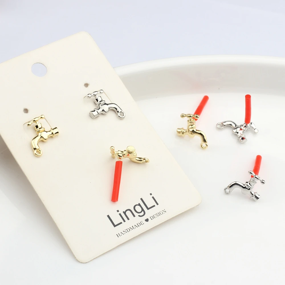 Zinc Alloy Creative Earrings Faucet Base Earrings Connector 6pcs/lot For DIY Fashion Earrings Making Accessories
Zinc Alloy Creative Earrings Faucet Base Earrings Connector 6pcs/lot For DIY Fashion Earrings Making Accessories