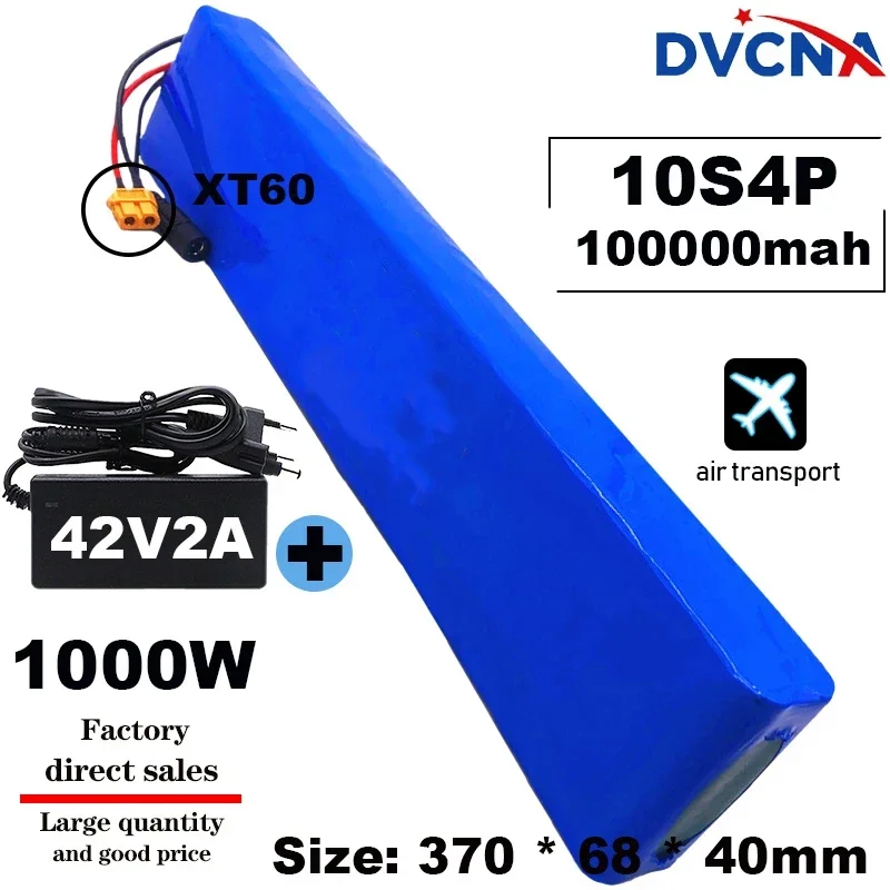 New lithium-ion battery pack 10S4P xt60+dc 36V 100Ah, high-power 18650 600W, suitable for electric bicycle battery with chargers
New lithium-ion battery pack 10S4P xt60+dc 36V 100Ah, high-power 18650 600W, suitable for electric bicycle battery with chargers